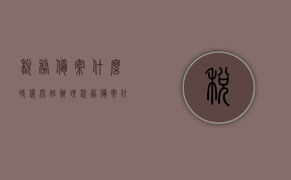 税务备案什么时候开始办理（税务备案什么意思），关于税务备案的办理时间与意义解读