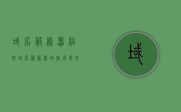 域名服务器组件（域名服务器的作用是什么?），域名服务器组件详解，作用与功能解析