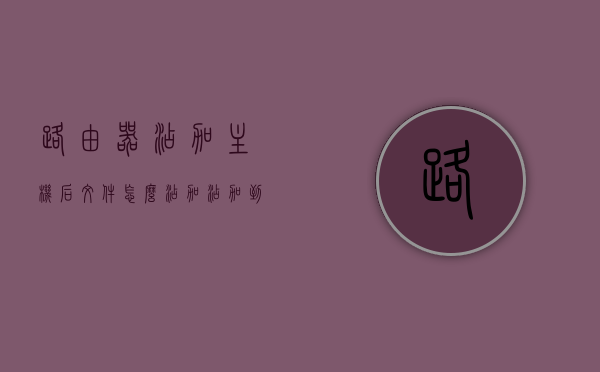 路由器添加主机后文件怎么添加（添加到主机的路由），路由器添加主机后文件操作指南，如何正确添加主机并管理路由文件？
