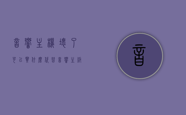 音响主机坏了可以买什么代替（音响主板坏了），音响主机损坏的替代方案，购买替代产品全解析