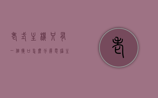 老式主机只有一个接口怎么分屏（电脑主机只有一个显示器接口,可以用两个显示器吗?），电脑主机单接口如何实现分屏使用两个显示器？，电脑主机单接口如何实现分屏使用两个显示器？方法与策略解析，电脑主机单接口实现分屏使用两个显示器的方法与策略解析，电脑主机单接口实现分屏使用两个显示器的策略解析与操作指南 第1张