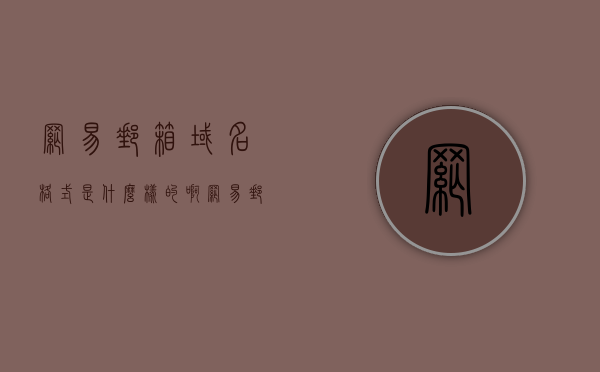网易邮箱域名格式是什么样的啊（网易邮箱域名注册后收费标准），网易邮箱域名格式解析及注册收费标准概述