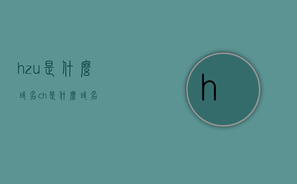 hzu是什么域名（ch是什么域名），关于域名解析，解析hzu和ch域名的含义，解析hzu和ch域名的含义，域名解析入门