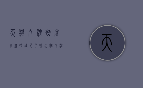 天猫入驻初审怎么改域名了呢（天猫入驻初审怎么改域名了呢），天猫入驻初审域名修改攻略，天猫入驻初审域名修改攻略，如何更改域名通过初审？
