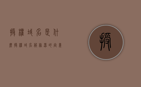 授权域名是什么（授权域名服务器的定义），授权域名及授权域名服务器的定义解析 第1张