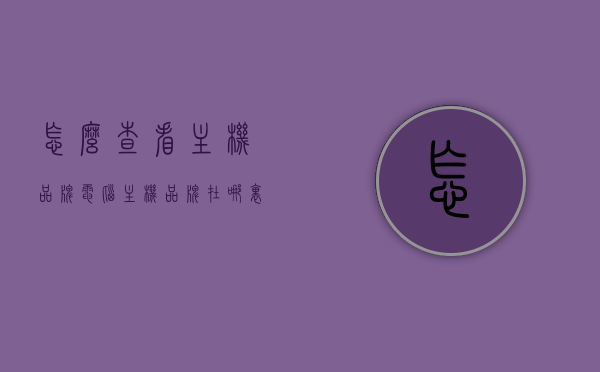 怎么查看主机品牌（电脑主机品牌在哪里看），如何查看电脑主机品牌？简单方法一览，如何查看电脑主机品牌，简单方法一览 第1张