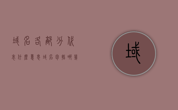 域名各部分代表什么意思（域名包括哪几部分），域名解析，各部分含义与构成