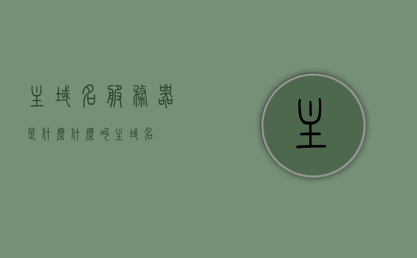 主域名服务器是什么（什么叫主域名），主域名服务器解析及定义，什么是主域名？