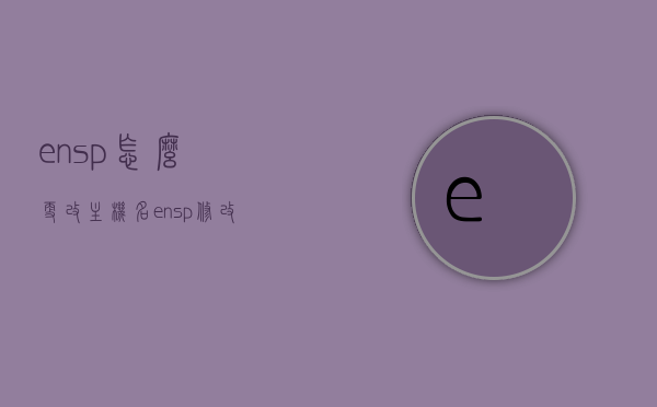 ensp怎么更改主机名（ensp修改pvid），ENSP更改主机名及PVID操作指南，ENSP更改主机名及PVID操作指南，详细步骤解析，ENSP更改主机名及PVID操作详解，步骤指南与操作解析，ENSP更改主机名及PVID操作详解，步骤指南与操作解析，ENSP更改主机名及PVID操作详解，步骤指南与操作解析大全