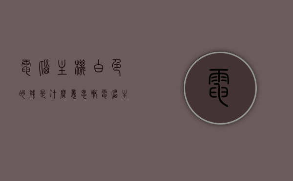 电脑主机白色的线是什么意思啊（电脑主机里红白的线是啥），电脑主机白色线及其红白线含义解析