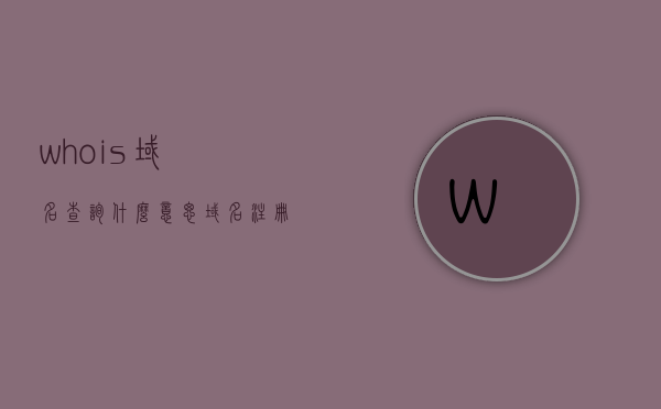 whois域名查询什么意思（域名注册whois查询），关于域名查询的whois解析及注册查询指南，Whois域名查询解析及注册指南，了解域名背后的信息