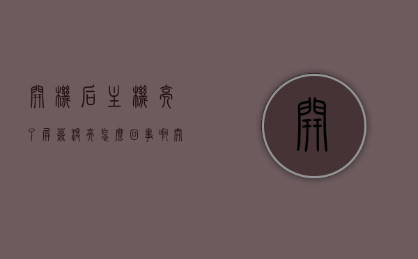 开机后主机亮了屏幕没亮怎么回事啊（开机主机亮屏幕不亮），开机后主机亮屏幕无反应，原因解析与解决方案，开机主机亮屏幕无反应，原因解析与解决方案，开机主机亮屏幕无反应，原因解析与解决方案，开机主机亮屏幕无反应，原因解析与解决方案全攻略