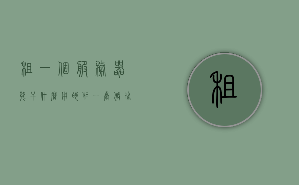 租一个服务器能干什么用的（租一台服务器），租用服务器，用途与优势解析