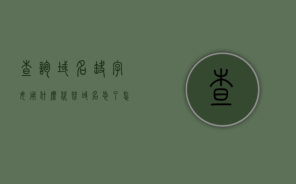 查询域名缺字母用什么代替（域名忘了怎么查），如何查询域名缺失字母的替代方法（域名查询与找回技巧），如何查询域名缺失字母的替代方法及找回技巧（域名查询详解）