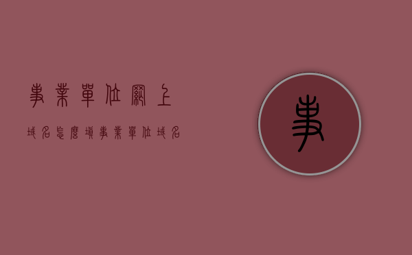 事业单位网上域名怎么填（事业单位域名申请），事业单位网上域名申请及填写指南，事业单位网上域名申请与填写指南，从申请到使用全攻略，事业单位网上域名申请与填写指南，从申请到使用的全攻略
