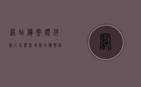 网站备案证件照片怎么处理（网站备案照片尺寸），网站备案证件照片处理指南，照片尺寸要求及操作流程
