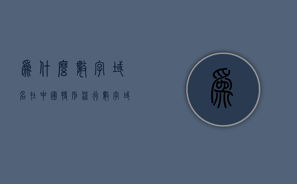 为什么数字域名在中国特别流行（数字域名好吗），数字域名在中国为何特别流行，探究数字域名的优势与流行原因 第1张