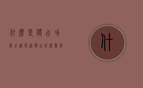 什么是独占功能主机（电脑独占什么意思），独占功能主机解析，电脑独占的含义，独占功能主机解析，电脑独占概念深度解读，独占功能主机深度解析与电脑独占概念解读，独占功能主机与电脑独占概念的深度解读与解析