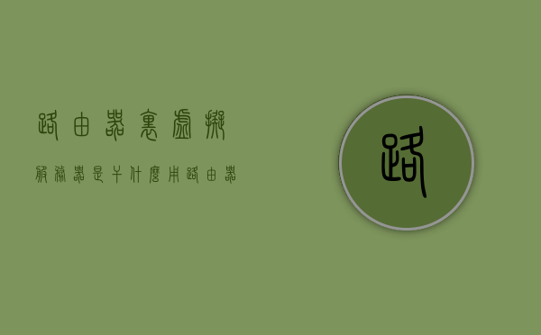 路由器里虚拟服务器是干什么用（路由器里虚拟服务器是干什么用的），路由器中的虚拟服务器功能，用途与操作指南