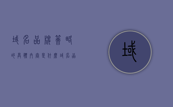 域名品牌策略的具体内容是什么?（域名品牌策略的具体内容是什么意思），域名品牌策略详解，其内容及其意义解析
