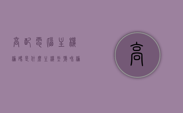 高配电脑主机编码是什么（主机型号和编码），高配电脑主机型号与编码详解，探寻主机身份之谜，高配电脑主机型号与编码详解，探寻主机身份之谜，全面解析主机型号与编码信息，全面解析，高配电脑主机型号与编码信息，揭秘主机身份之谜