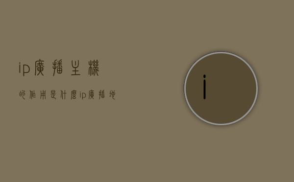ip广播主机的作用是什么（ip广播地址是什么意思），IP广播主机功能与广播地址解析，深入了解IP广播系统的工作原理