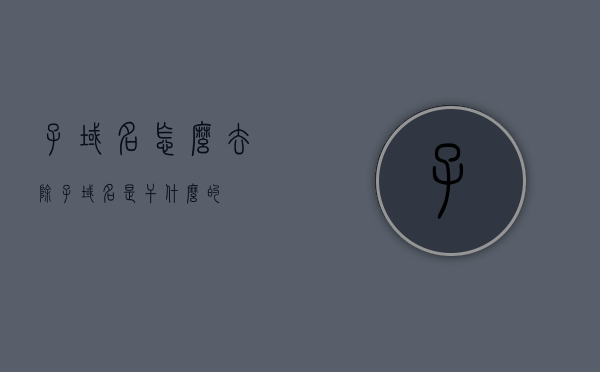 子域名怎么去除（子域名是干什么的），子域名的解析与去除方法