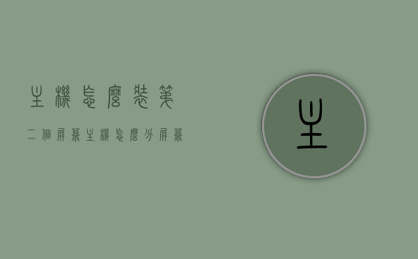 主机怎么装第二个屏幕（主机怎么分屏幕），如何为电脑主机安装第二个屏幕（分屏设置详解），电脑主机如何安装第二个屏幕，分屏设置详解与操作指南，电脑主机分屏设置详解，安装第二个屏幕的步骤与操作指南，电脑主机分屏设置详解，安装第二个屏幕的步骤与操作指南