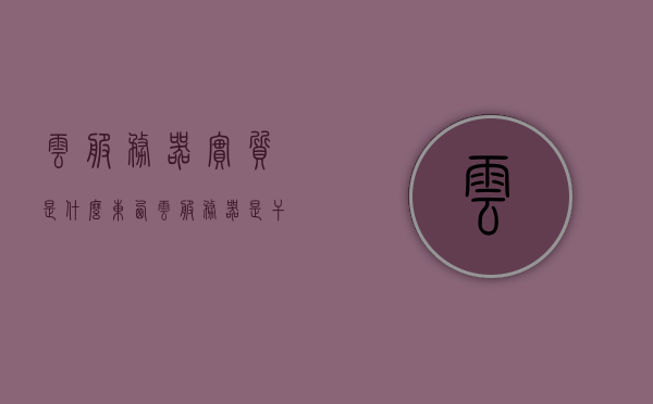 云服务器实质是什么东西（云服务器是干啥的），云服务器的实质及作用解析 第1张