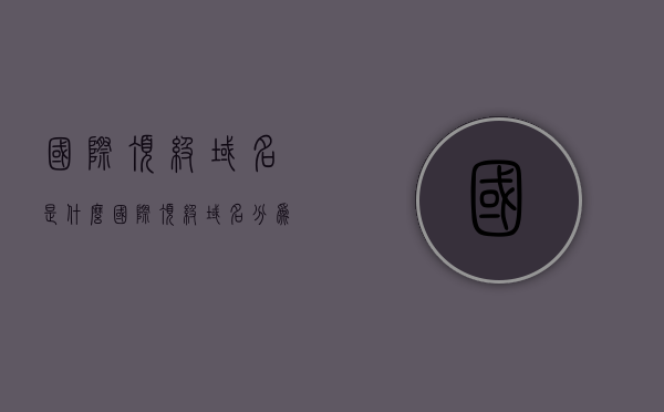 国际顶级域名是什么（国际顶级域名分为哪两种模式），国际顶级域名解析及分类模式介绍，国际顶级域名解析与分类模式介绍，域名定义及其两种模式详解