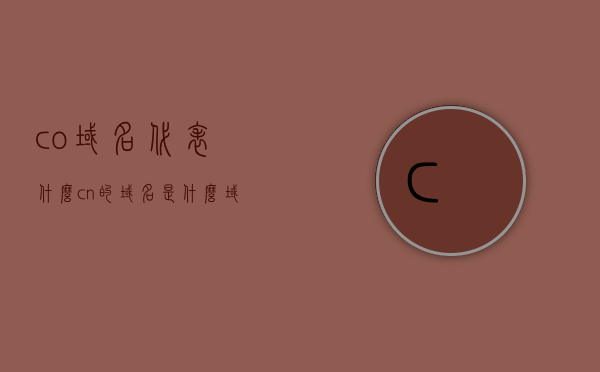.co域名代表什么（cn的域名是什么域名），.co域名解析及与cn域名对比解析，.co域名解析详解，与.cn域名对比，揭示差异与特点