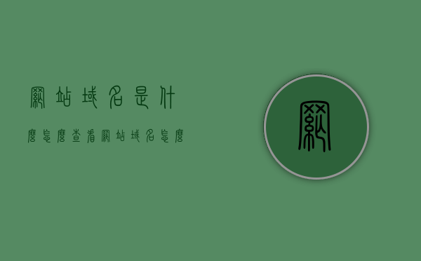 网站域名是什么怎么查看（网站域名怎么填写），如何查看与填写网站域名？完整指南！