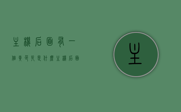 主机后面有一个黄色孔是什么（主机后面黄色灯闪），主机背后的黄色孔，功能与闪烁灯的意义，主机背后黄色孔及闪烁灯含义揭秘，功能与重要性解析，揭秘主机背后黄色孔与闪烁灯，功能与含义解析