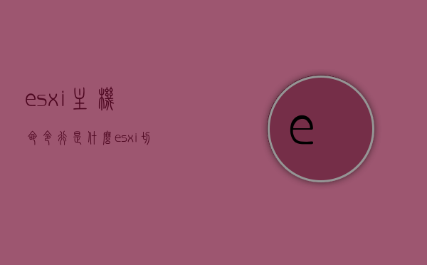 esxi主机命令行是什么（esxi切换到命令行模式），ESXi主机命令行入门，如何切换到命令行模式？，ESXi主机命令行详解，入门、切换及操作指南