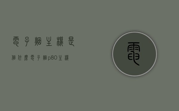 电子烟主机是个什么（电子烟p80主机），电子烟主机解析，揭秘电子烟P80主机功能及特点