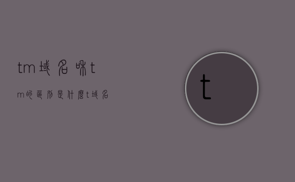 tm域名和tm的区别是什么（t+域名），TM域名与TM的区别解析（T+域名知识科普），TM域名与TM的区别解析，深度科普T+域名的差异