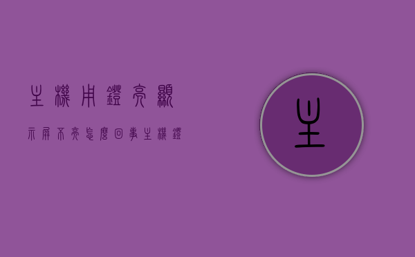 主机用灯亮显示屏不亮怎么回事（主机灯亮着显示屏不亮），主机运行正常但显示屏不亮，问题解析与解决方案