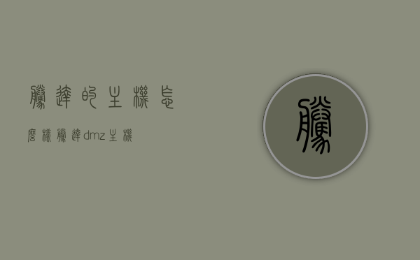 腾达的主机怎么样（腾达dmz主机），腾达DMZ主机的性能与特点解析，腾达DMZ主机性能与特点深度解析，主机表现如何？ 第1张