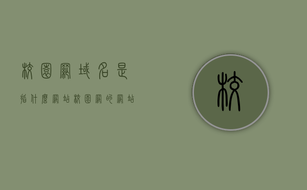 校园网域名是指什么网站（校园网的网站是什么），校园网域名的定义与解析，什么是校园网域名网站？，关于校园域名网站的解析与定义，什么是校园网域名？