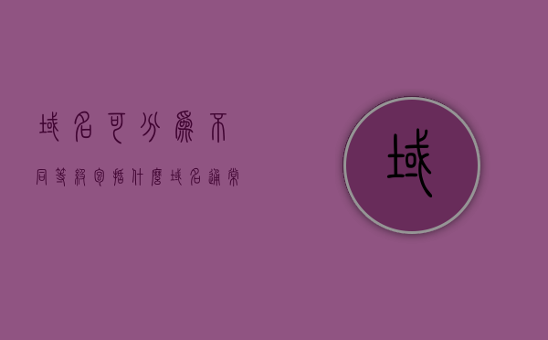 域名可分为不同等级包括什么（域名通常分为哪几种类型），域名分类详解，等级与类型全解析