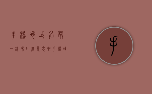 手机的域名都一样吗什么意思啊（手机域名有价值吗），手机域名解析与价值探讨，域名是否都一样及其重要性解析