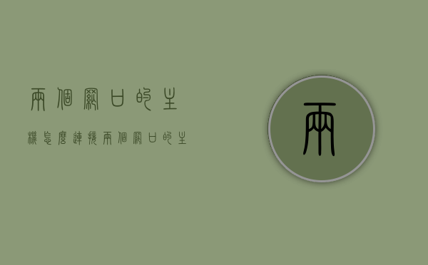 两个网口的主机怎么连接（两个网口的主机怎么连接路由器），双网口主机连接指南，如何连接路由器？，双网口主机连接指南，详细步骤教你如何连接路由器与双网口主机通信？