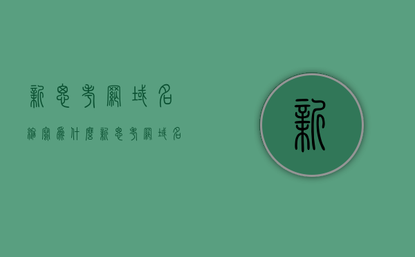 新思考网域名缩写为什么（新思考网域名缩写为什么不能用），新思考网域名缩写的限制与原因探究