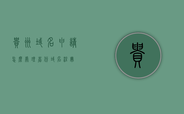 贵州域名申请怎么处理（省份域名注册），贵州域名申请及省份域名注册流程解析
