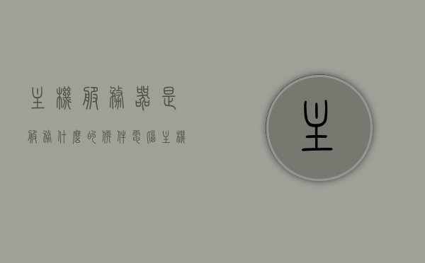 主机服务器是服务什么的软件（电脑主机又叫啥服务器），主机服务器的功能与软件解析，电脑主机如何扮演服务器角色？