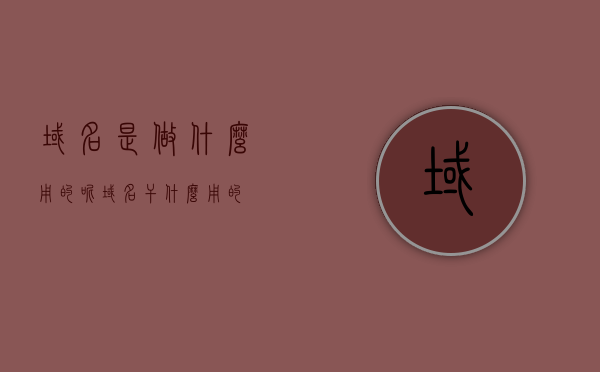 域名是做什么用的呢（域名干什么用的），域名的用途与功能解析，域名的用途与功能全面解析，揭示域名在数字世界的作用，全面解析域名的用途与功能，揭示其在数字世界的作用和重要性，全面解析，域名的用途与功能及其在数字世界的重要性