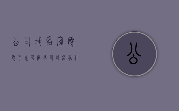 公司域名密码忘了怎么办（公司域名有什么用），公司域名密码重置指南，了解公司域名的功能与重要性