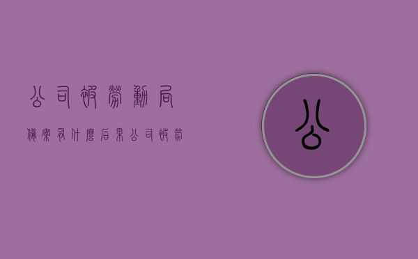 公司被劳动局备案有什么后果（公司被劳动局立案了有什么影响），公司被劳动局备案或立案的影响与后果分析，公司被劳动局备案或立案的影响与后果分析，法律效应及应对策略探讨