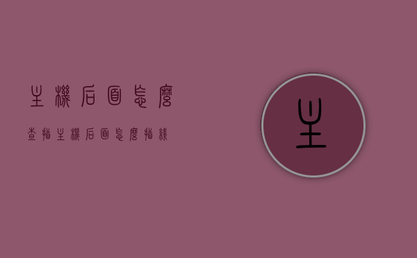 主机后面怎么查插（主机后面怎么插线），如何查看和插入主机后面的线路连接？