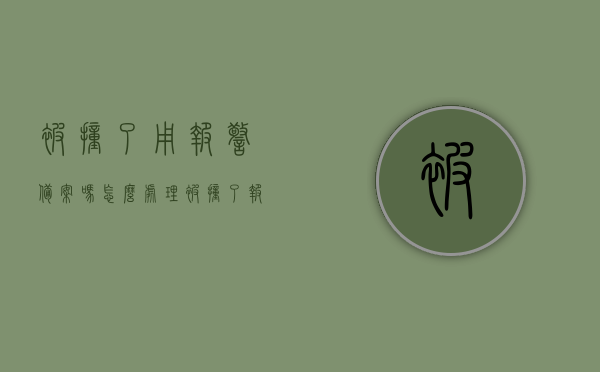 被撞了用报警备案吗怎么处理（被撞了报警后怎么处理），被撞后应该如何处理，是否需要报警备案及后续步骤，被撞后该如何处理，报警备案流程及后续步骤详解，被撞后该如何处理？报警备案流程及后续步骤详解，从报案到解决全攻略，被撞后该如何处理？从报案到解决全攻略，报警备案流程及后续步骤详解，被撞后处理全攻略，报警备案流程及后续步骤详解，从报案到解决一站式指南